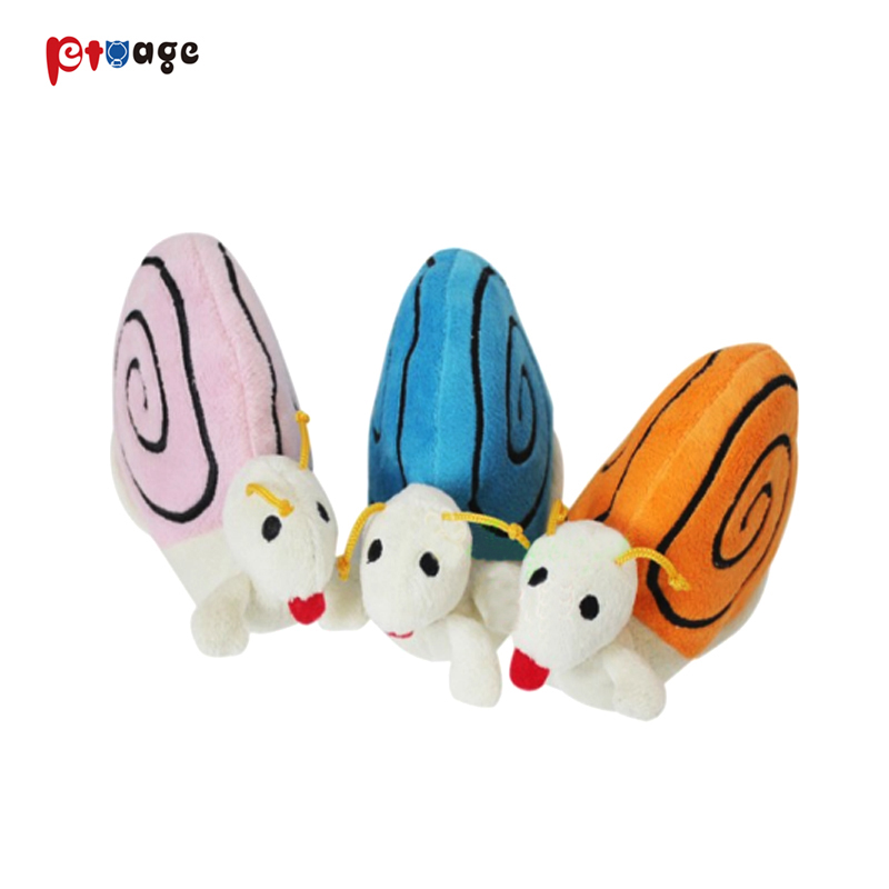 Squeaky Plush Snail Dog Toys